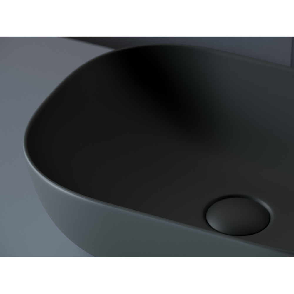 Раковина накладная Ceramicanova Element (CN6009MDH) (45.5 см) тёмный антрацит матовый