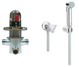 Фото Гигиенический душ с термостатом Grohe+Kopf встроенный KR533+27514 готовый комплект