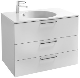 Тумба под раковину Jacob Delafon Odeon Rive Gauche 90 см, EB2533-RX-M49, цвет белый матовый, ручки н