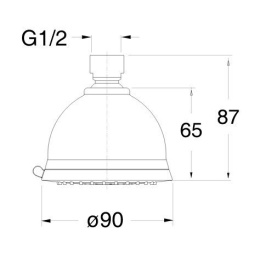 Cristina PD35051 Верхний душ 90 мм