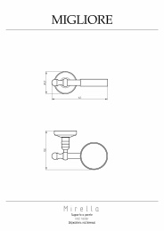 Фото Migliore MIRELLA 28152 Держатель настенный для мыльницы стакана дозатора, золото
