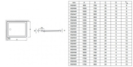 Поддон Jacob Delafon Flight 120 x 70 см, E62485-F-00 с антискользящим покрытием