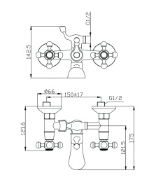 Смеситель для ванны Olive'S GIRONA (01201GR) хром