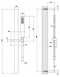 Душевой гарнитур Gessi Rettangolo (20145#031) хром