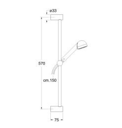 Душевой гарнитур Cristina Rubinetterie (PD08451)