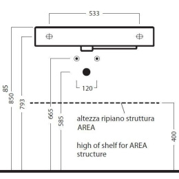 Раковина универсальная Hatria Area (Y0W901) белый