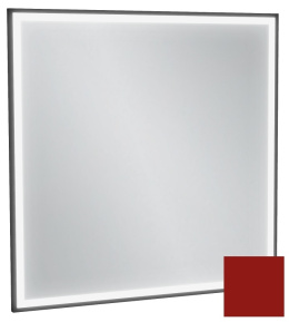 Зеркало Jacob Delafon Allure EB1435-S08, 80 х 80 см, с подсветкой, лакированная рама темно-красный с