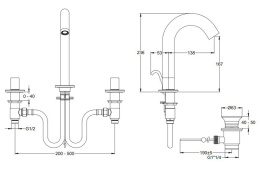 Фото Смеситель Jacob Delafon Talan E10086-CP для раковины с донным клапаном
