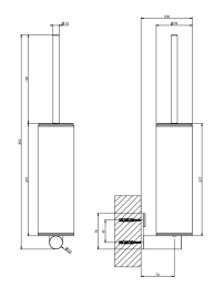 Фото Ершик туалетный настенный Gessi 316 (54719/299) белый/черный матовый