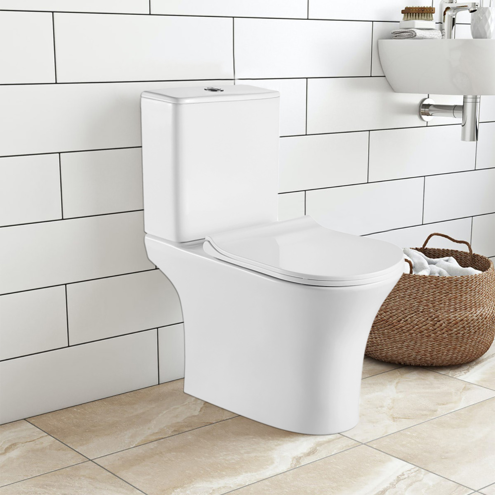 Фото Унитаз-компакт Azario FRETTA ROUND (AZ-1038A) Белый