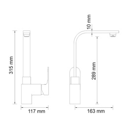 Смеситель WasserKRAFT Dinkel 5807 для кухни