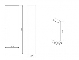 Фото Шкаф боковой Ravak SB Formy (X000001038), белый