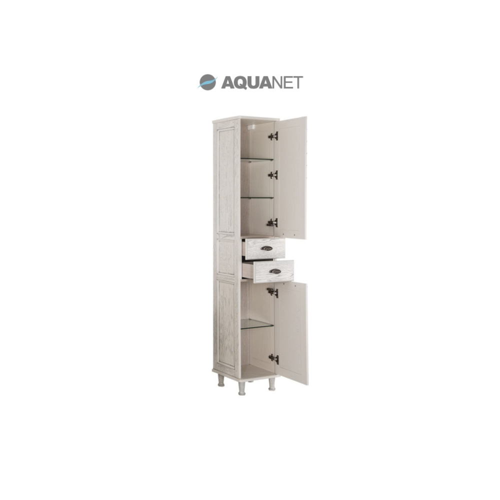 Шкаф-пенал Aquanet Тесса 35 жасмин/серебро