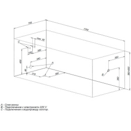 Акриловая ванна 170x70 Aquanet (00204028), прямоугольная