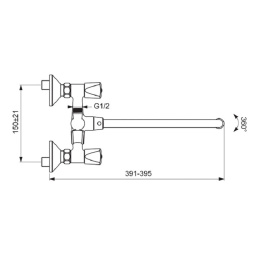 Vidima PRACTIC BA343AA Смеситель для ванны/душа