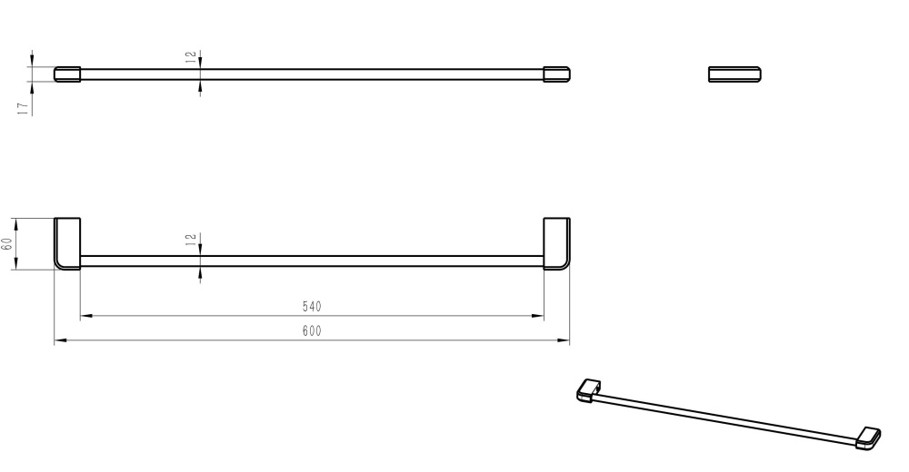 Фото Полотенцедержатель Wonzon&Woghand (WW-V3101-MB) Черный
