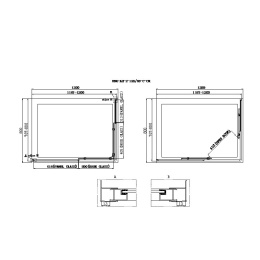Душевой уголок BelBagno Uno UNO-AH-2-120/80-Cr, 120 х 80 x 185 см