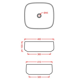Раковина накладная ArtCeram Cognac (COL007 36 00)