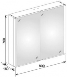 Фото Зеркальный шкаф Keuco Royal 12802171301, белый