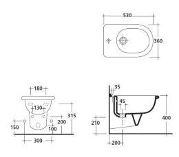 Фото Подвесное биде Galassia Piuma (8511)