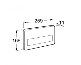 Клавиша смыва Roca Single (890097104) нержавеющая сталь