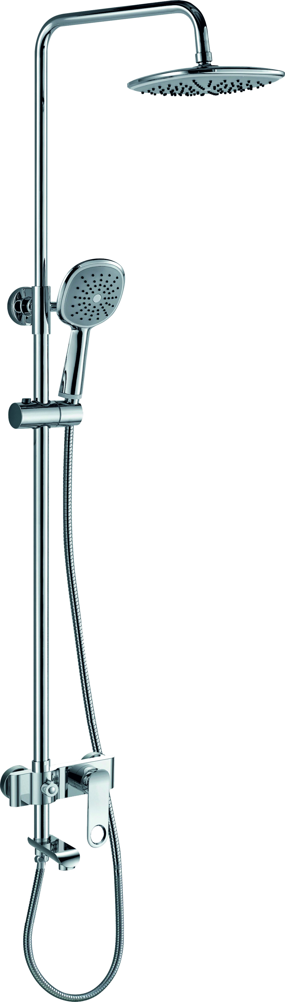 Фото Тропическая, душевая система RUSH со смесителем для ванны с поворотным изливом, хром ST4235-20