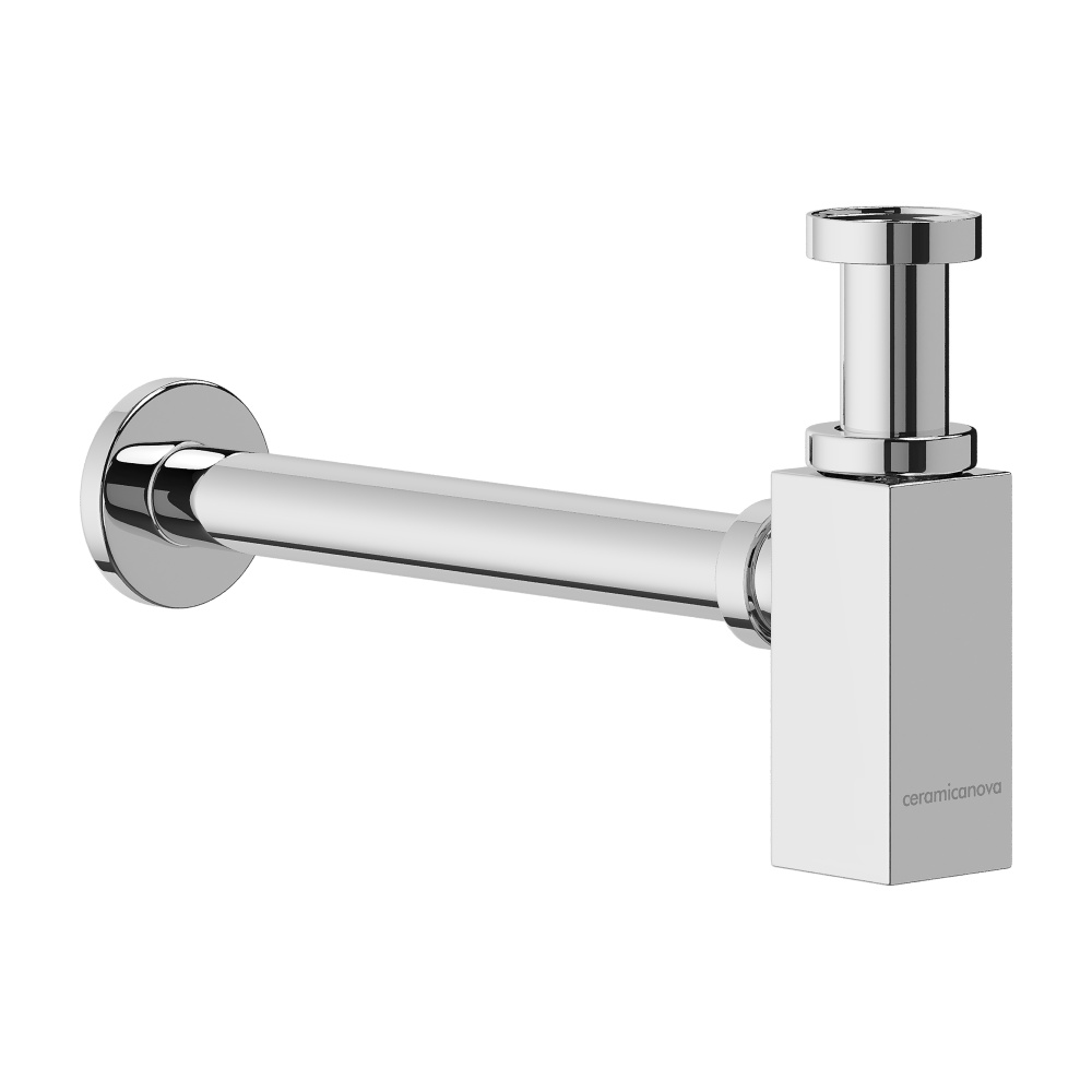 Фото Сифон для раковины Ceramica Nova 70002CH Дизайнерский бутылочный