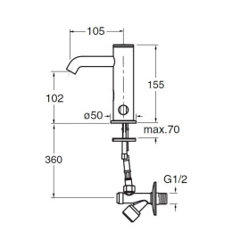 Cristina QUIKTRONIC QT23251 Сенсорный смеситель для раковины