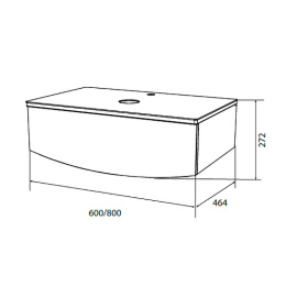 1Marka Ц0000002813 Тумба Nega 80П 1в.я. Белый