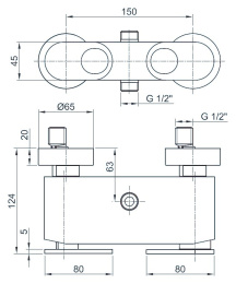 Смеситель Cezares Butterfly DM-04 для душа