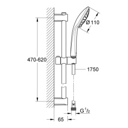 Душевой гарнитур Grohe Vitalio Joy (27333000) хром