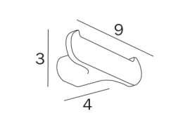 Крючок двойной, хром  Inda Mito A2020BCR