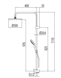 Фото Душевая система Tres Showers (6163507) хром