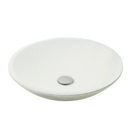 Фото Migliore ARENA Раковина накладная круглая D46 см, белая/серебро, ГЛЯНЦЕВАЯ 31566