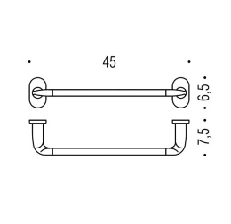 Фото Colombo Design BART B2210 Полотенцедержатель 450 мм (хром)