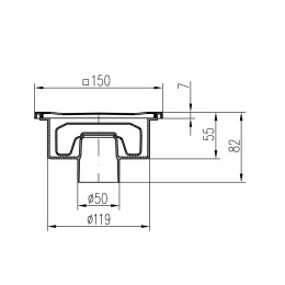 Фото Душевой трап с решеткой Paini 320XN хром