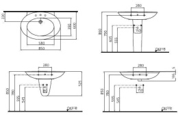 Раковины для ванной Ideal Standard Celia K068501 Раковина на 85 см