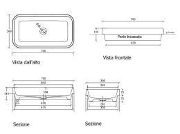 Раковины встраиваемые сверху Раковина встраиваемая Galassia Meg11 (5453AR)