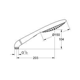Ручной душ Grohe Rainshower Solo 27272LS0, белая луна