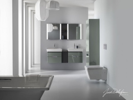 JacobDelafonReve E4802-00+EB1134-G1C Комплект раковина 60x46,5 см + мебель 60 см для раковины (Ш57*Г
