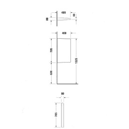 Перегородка для писсуара Duravit Starck 3 8500000000, белый