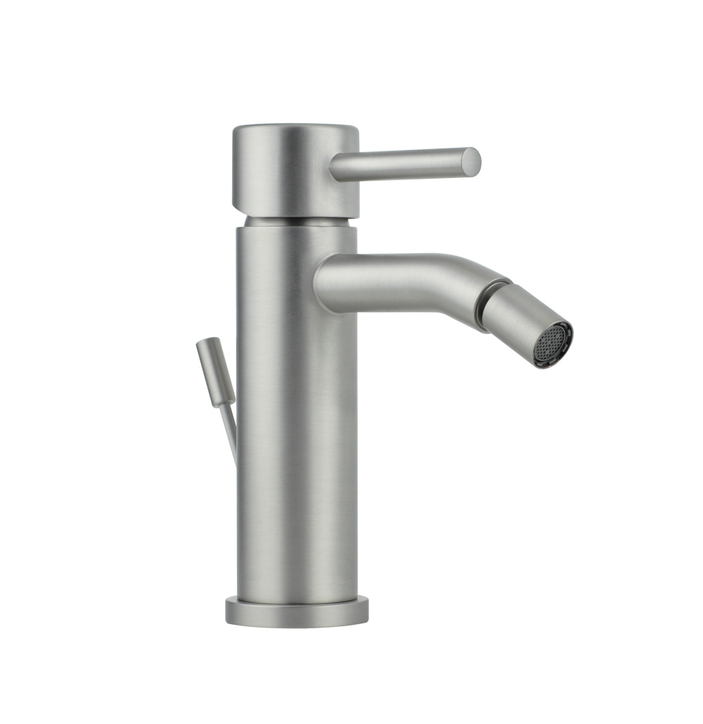 Фото Смеситель для биде, высоким изливом, с донным клапаном Giulini Futuro Hi никель матовый F6547ANKО