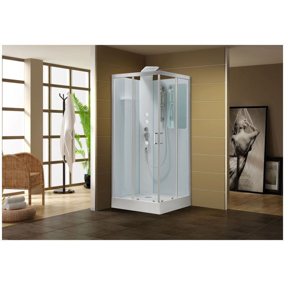 Душевая кабина 90x90x226 Aquanet (00213317) С гидромассажем, Акрил, Поддон низкий