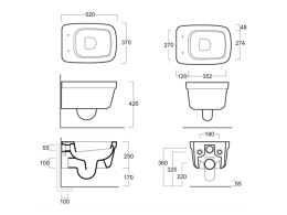 Фото Унитаз подвесной SIMAS Evolution EVO18bi/F85 52х37см, цвет белый (с крепежом F85)