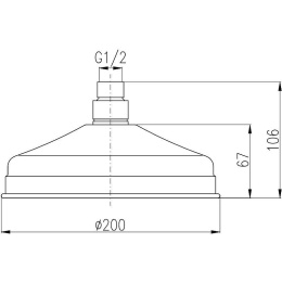 Верхний душ Rav Slezak KS0020CMAT Черный матовый
