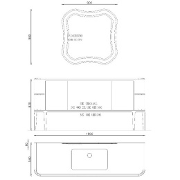 Antonio Lupi TEMPO TEMPO354.180+FORO D petra ruja Столешница мраморная 1800x540х20 мм., с 1 отверсти