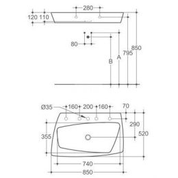 Ideal Standard Simply U T014901 Раковина на 85 см