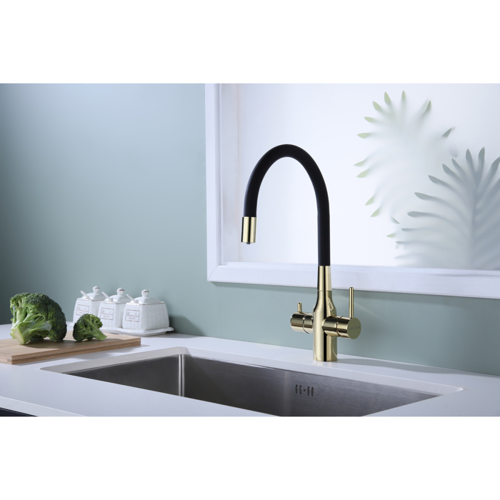 Смеситель для кухни Paulmark  (Sa213419-G) золото