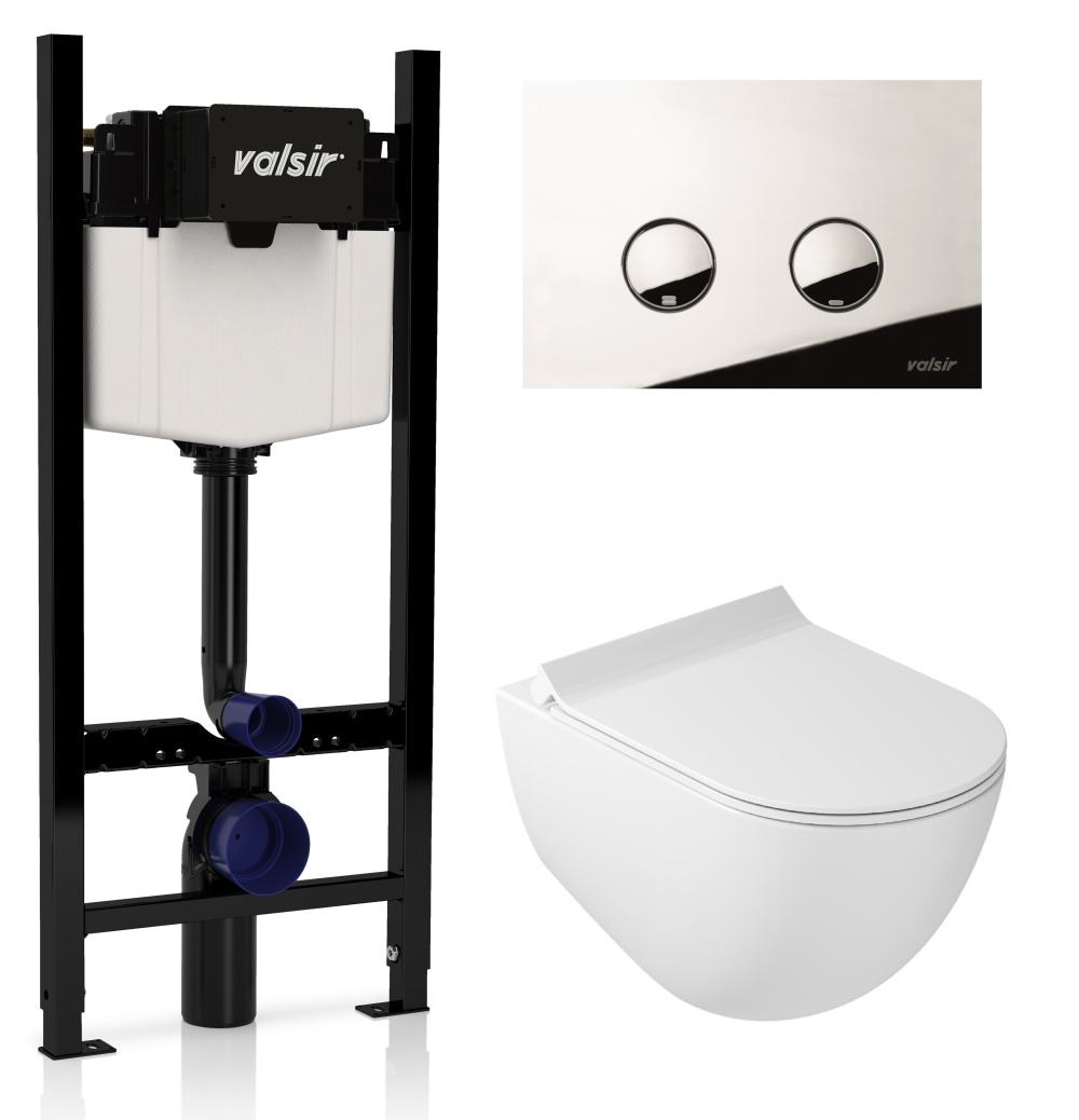 KIT VSCR 7317 Slim P4 Комплект инсталляции 4 в 1, WINNER S BLOCK VS0853202, унитаз DREAM 7317, крышк