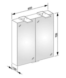 Фото Зеркальный шкаф Keuco Royal 15 14402171301, белый